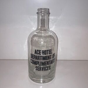 🛎🗝 ACE HOTEL x ALEX CALDERWOOD 1 Liter Thick Glass Amenity Bottle 🛏🛎